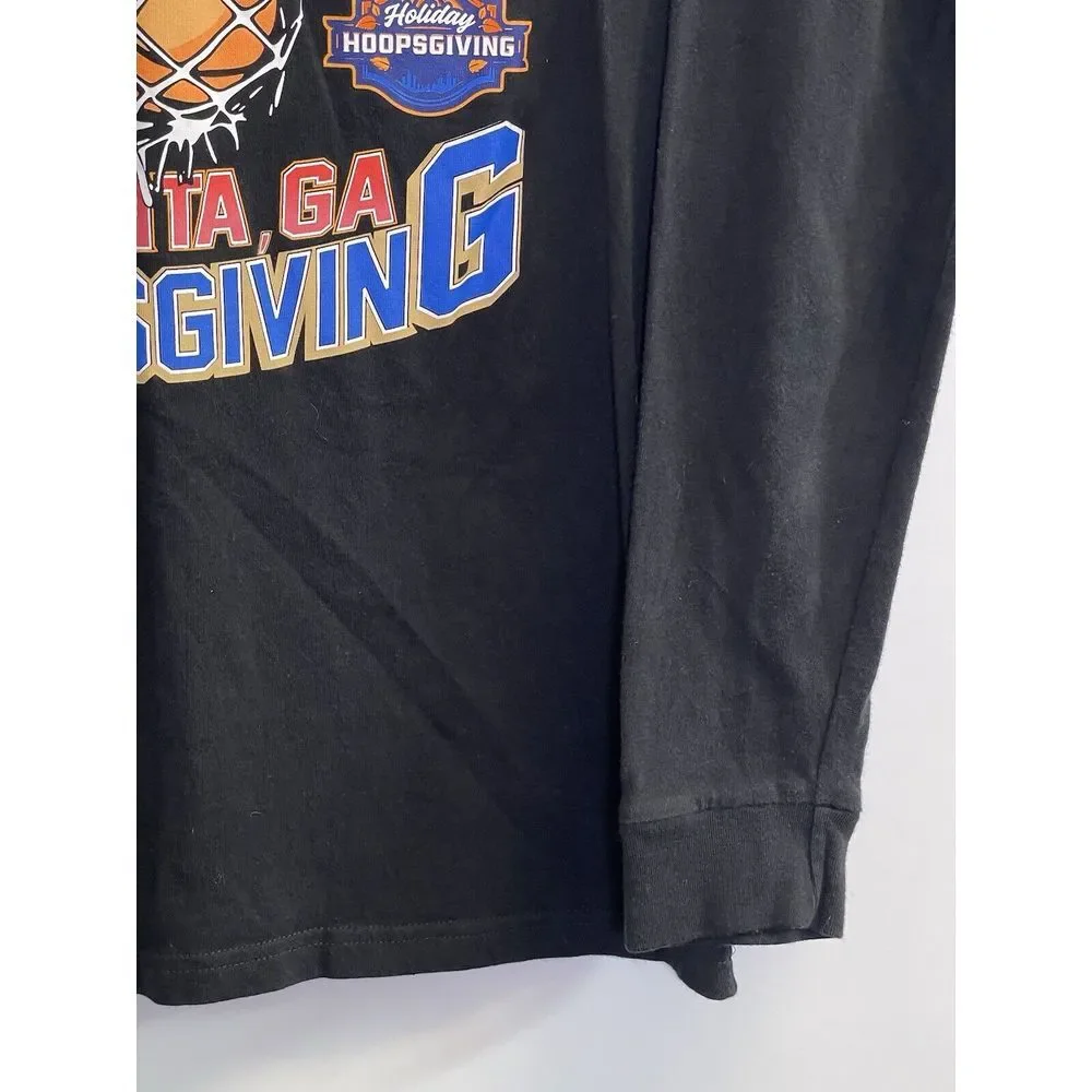 Adiais Amplifier Tee Men's M‎ Shirt Long Sleeve 9th Annual Holiday Hoopsgiving